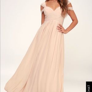Blush bridesmaids dress
